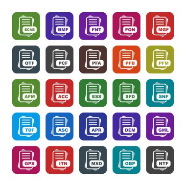  vektör dosya biçimi simgelerinin kümesi