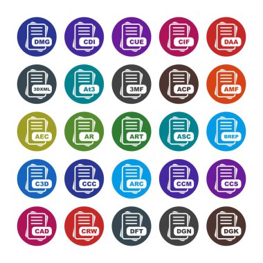  vektör dosya biçimi simgelerinin kümesi