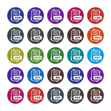  vektör dosya biçimi simgelerinin kümesi