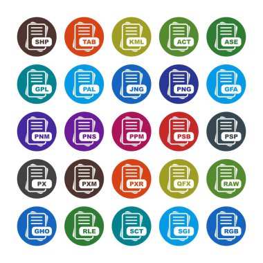  vektör dosya biçimi simgelerinin kümesi