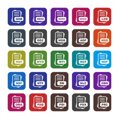  vektör dosya biçimi simgelerinin kümesi