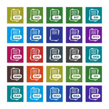  vektör dosya biçimi simgelerinin kümesi