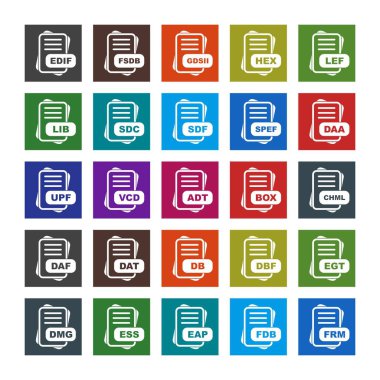  vektör dosya biçimi simgelerinin kümesi