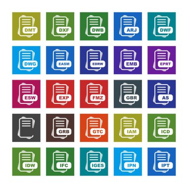  vektör dosya biçimi simgelerinin kümesi