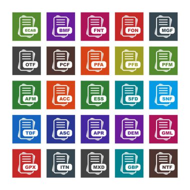  vektör dosya biçimi simgelerinin kümesi