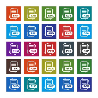  vektör dosya biçimi simgelerinin kümesi