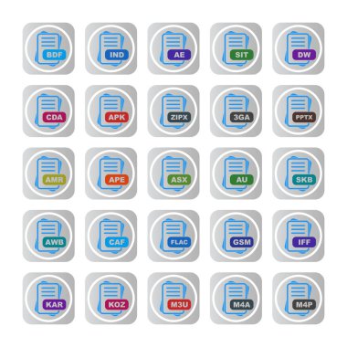  vektör dosya biçimi simgelerinin kümesi