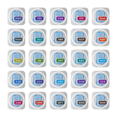  vektör dosya biçimi simgelerinin kümesi