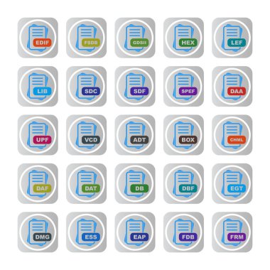  vektör dosya biçimi simgelerinin kümesi