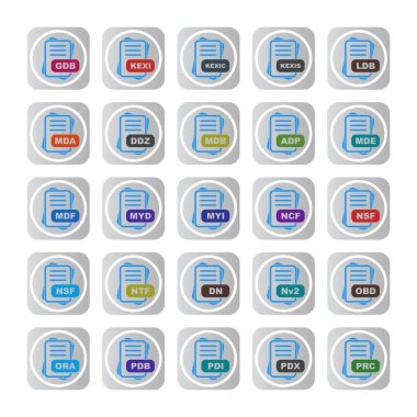  vektör dosya biçimi simgelerinin kümesi