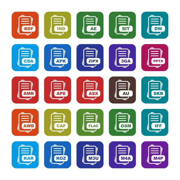  vektör dosya biçimi simgelerinin kümesi