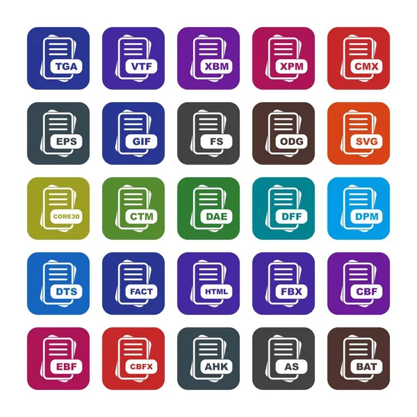  vektör dosya biçimi simgelerinin kümesi