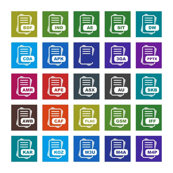  vektör dosya biçimi simgelerinin kümesi