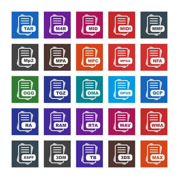  vektör dosya biçimi simgelerinin kümesi