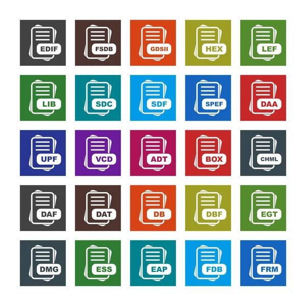  vektör dosya biçimi simgelerinin kümesi