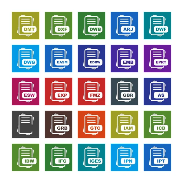  vektör dosya biçimi simgelerinin kümesi