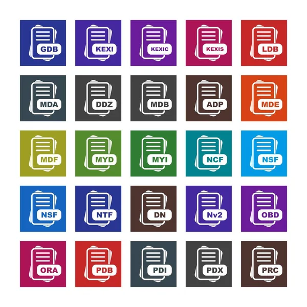  vektör dosya biçimi simgelerinin kümesi