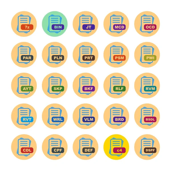  vektör dosya biçimi simgelerinin kümesi