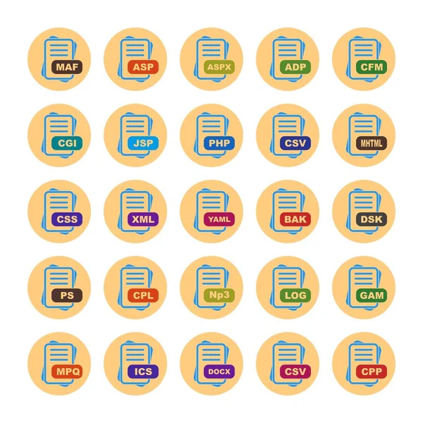  vektör dosya biçimi simgelerinin kümesi