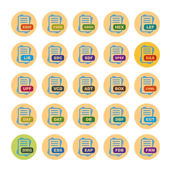  vektör dosya biçimi simgelerinin kümesi