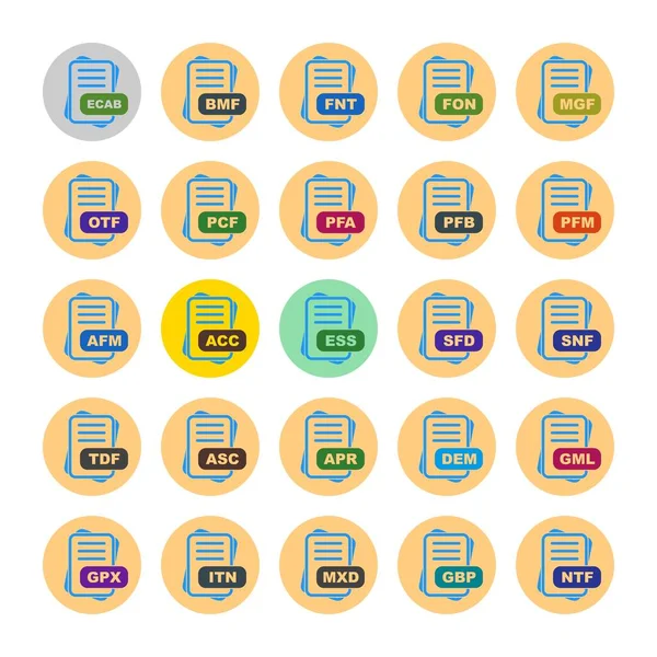  vektör dosya biçimi simgelerinin kümesi