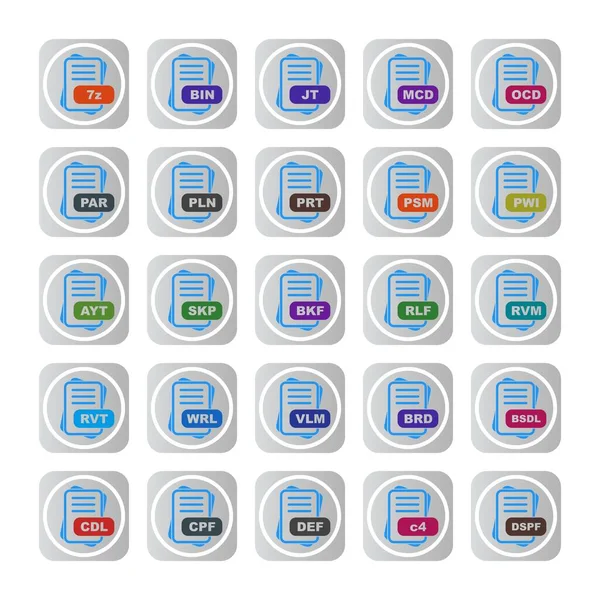  vektör dosya biçimi simgelerinin kümesi