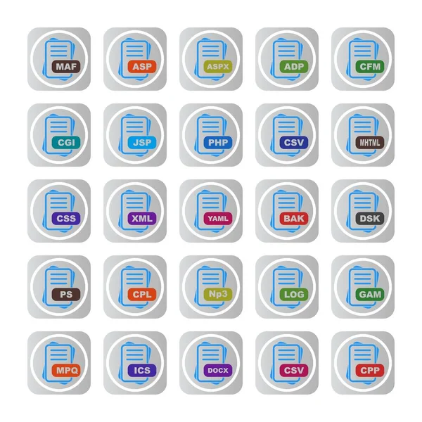  vektör dosya biçimi simgelerinin kümesi