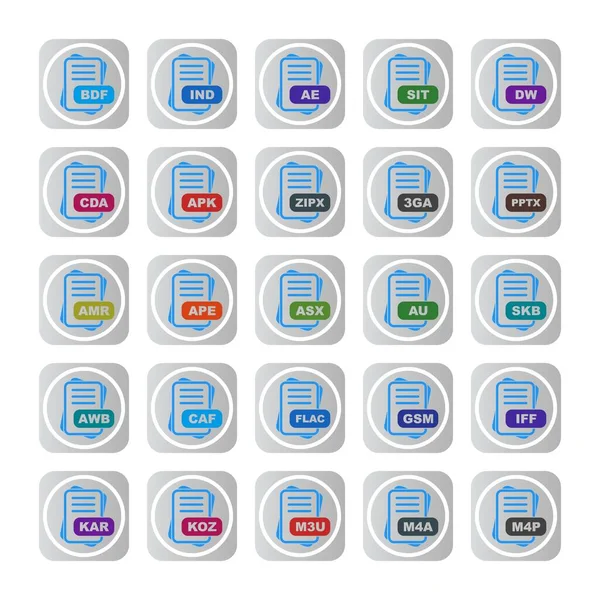  vektör dosya biçimi simgelerinin kümesi