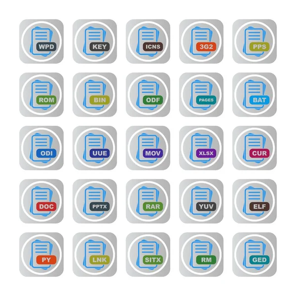  vektör dosya biçimi simgelerinin kümesi