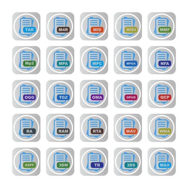  vektör dosya biçimi simgelerinin kümesi