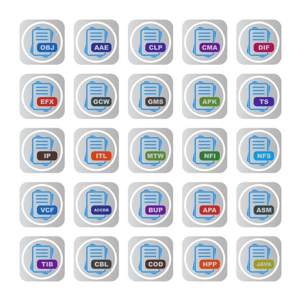  vektör dosya biçimi simgelerinin kümesi