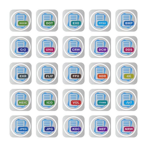  vektör dosya biçimi simgelerinin kümesi