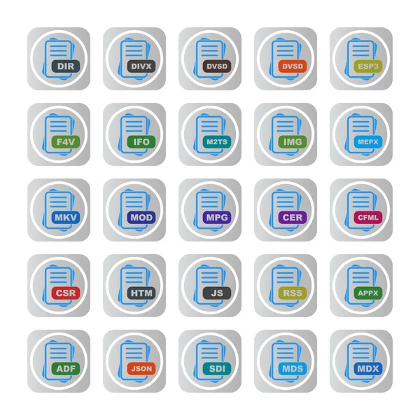  vektör dosya biçimi simgelerinin kümesi