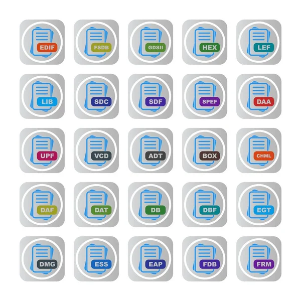  vektör dosya biçimi simgelerinin kümesi