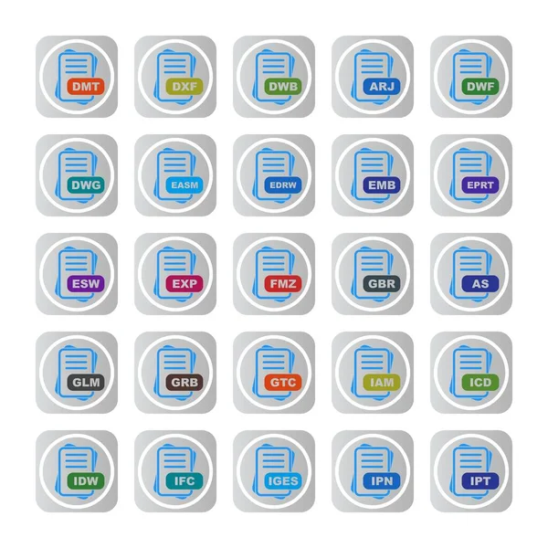  vektör dosya biçimi simgelerinin kümesi