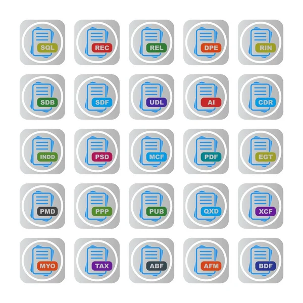  vektör dosya biçimi simgelerinin kümesi