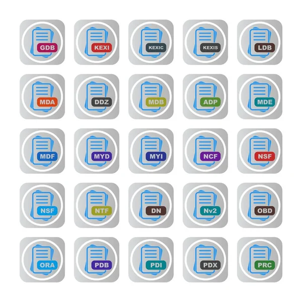  vektör dosya biçimi simgelerinin kümesi