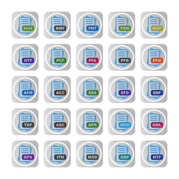  vektör dosya biçimi simgelerinin kümesi