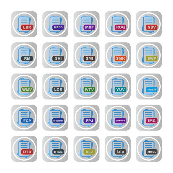  vektör dosya biçimi simgelerinin kümesi