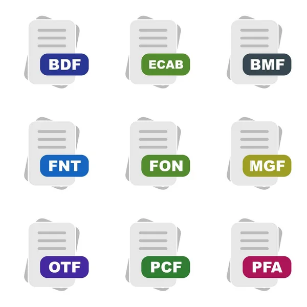 一组矢量文件格式图标 — 图库矢量图片