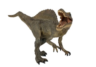Beyaz arka plan üzerinde izole spinosaurus