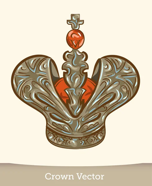 Royal Crown eristetty valkoisella taustalla. Vektori — vektorikuva
