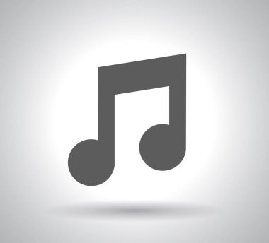 Beyaz arkaplanda müzik vektörü simgesi