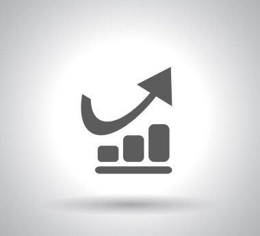 Infographic, beyaz arka plan üzerinde grafik simgesi