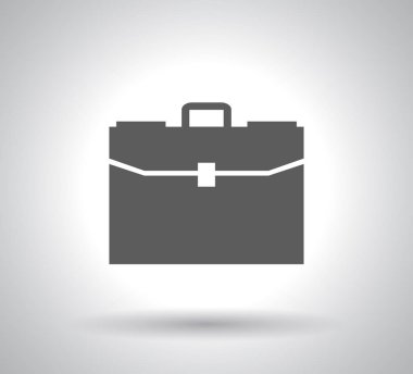 Beyaz arkaplanda evrak çantası simgesi