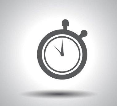 Beyaz arkaplanda kronometre simgesi