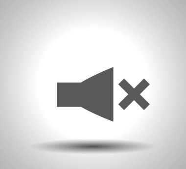 Beyaz arkaplanda hoparlör vektörü simgesi