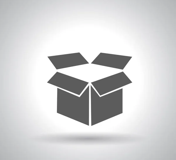 Open box icon on white background — Stock Vector
