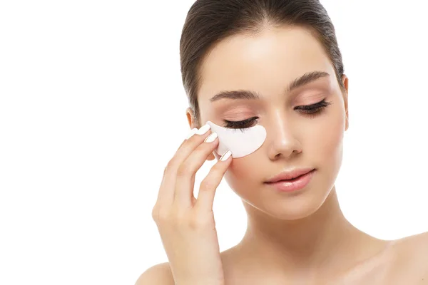 Woman Face Mask Eyes Natural Makeup — Stock Photo, Image