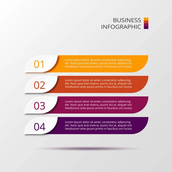 Abstract arrows of graph, diagram with 4 steps, options, parts or processes. Vector business template for presentation. Creative concept for infographic. Business concept — Stock Vector